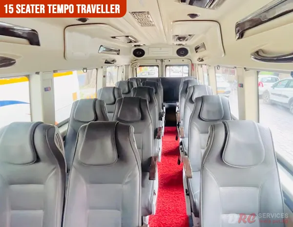 15 Seater Tempo Traveller on Rent